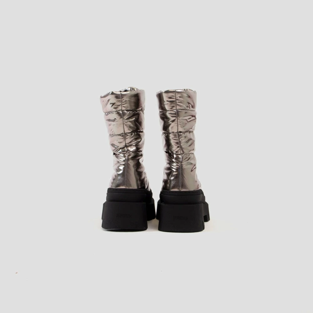 BRONX SHOES Evi-Ann Front Zip Gunmetal Chunky Boots 7 BRONX SHOES Evi-Ann Front Zip Gunmetal Chunky Boots