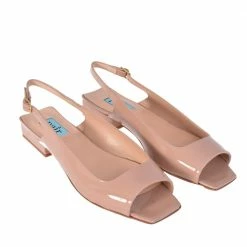 APAIR Flat Square Beige Sling Back Shoes