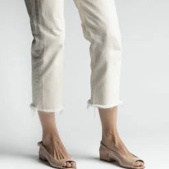 APAIR Flat Square Beige Sling Back Shoes