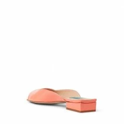 APAIR Flat Square Mule In Peach SHOES