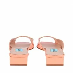 APAIR Flat Square Mule In Peach SHOES