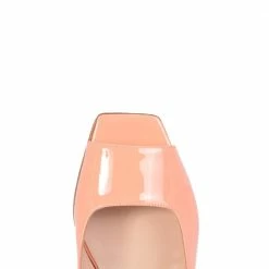 APAIR Flat Square Mule In Peach SHOES