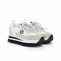 NO NAME SHOES Flex M Ripple Suede Gum White Sneakers