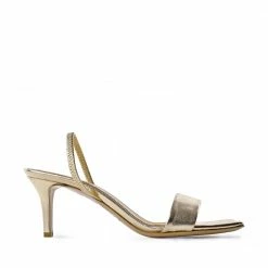 FABIO RUSCONI Gifu Gold Leather Sandals NEW IN