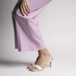 FABIO RUSCONI Gifu Nappa White Leather Sandals