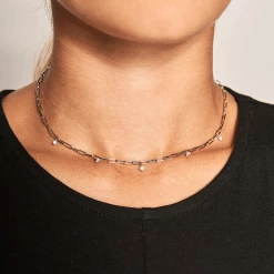 P D PAOLA ACCESSORIES Gina Silver Necklace