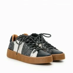 NO NAME Ginger Sneaker Silk Scottish Black White
