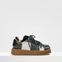 NO NAME Ginger Sneaker Silk Scottish Black White 16 NO NAME Ginger Sneaker Silk Scottish Black White