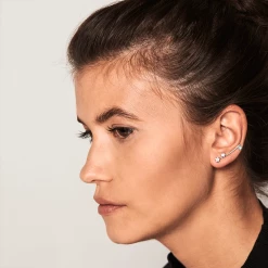 P D PAOLA ACCESSORIES Glow Silver Earrings