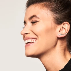 P D PAOLA ACCESSORIES Glow Silver Earrings