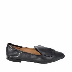 POMME D'OR Grace Black Navy Leather Loafers