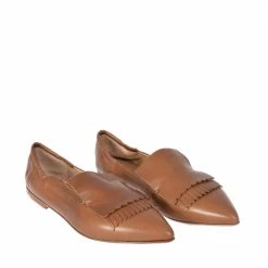 POMME D'OR SHOES Grace Caramel Leather Loafers
