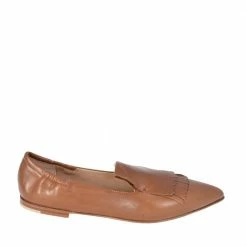 POMME D'OR SHOES Grace Caramel Leather Loafers