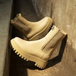 BRONX Groovy Chelsea Camel Boots SHOES