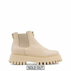 BRONX Groovy Chelsea Low Camel Boots