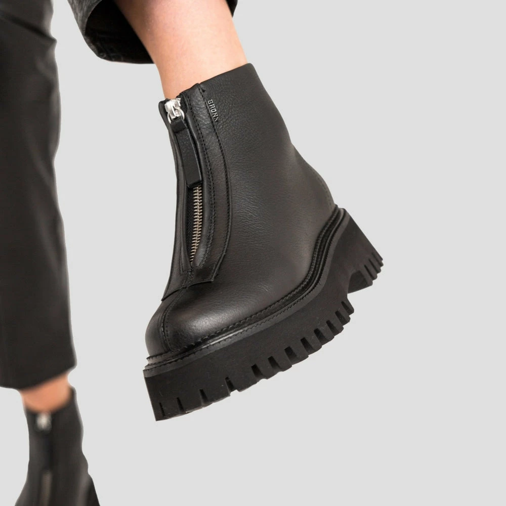 BRONX Groovy Front Zip Black Boots 2 BRONX Groovy Front Zip Black Boots