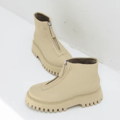 BRONX Groovy Front Zip Camel Boots