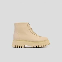 BRONX Groovy Front Zip Camel Boots