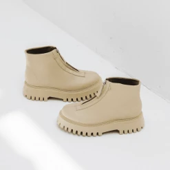 BRONX Groovy Front Zip Camel Boots