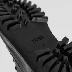 BRONX SHOES Groovy Lace-Up Black Combat Boots