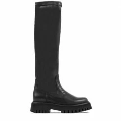 BRONX Groovy Stretch High Black Boots