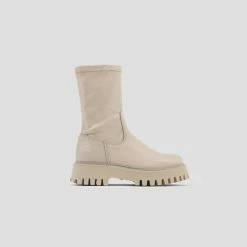 BRONX Groovy Stretch Winter White Chelsea Boots