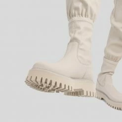 BRONX Groovy Stretch Winter White Chelsea Boots