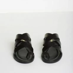 BUKELA SHOES Hannah Black Gladiator Sandals