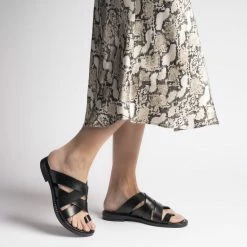 BUKELA SHOES Hannah Black Gladiator Sandals