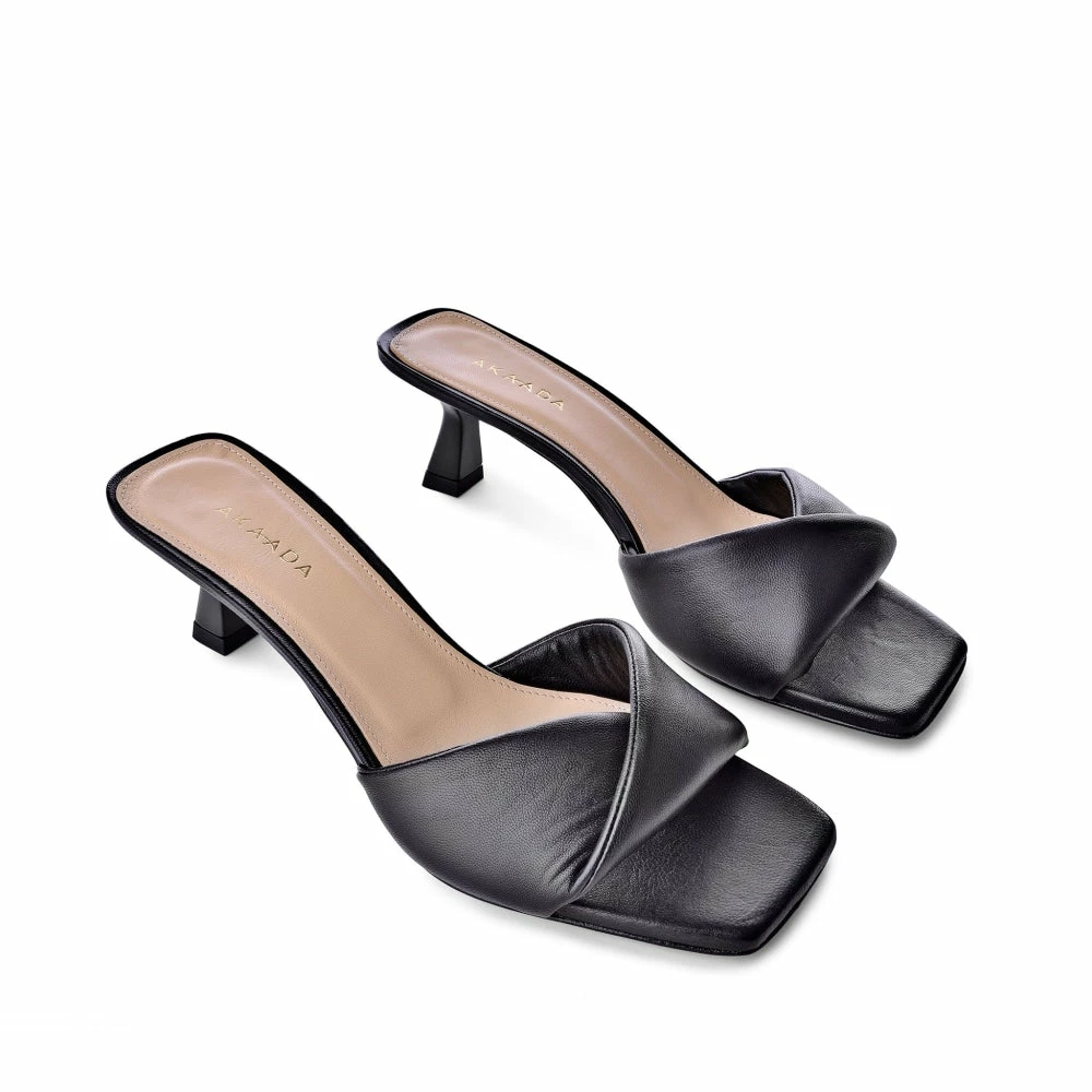 AKAADA Haya Black Soft Leather Sandals 5 AKAADA Haya Black Soft Leather Sandals