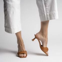 AKAADA Haya Cognac Soft Leather Sandals SHOES