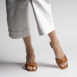 AKAADA Haya Cognac Soft Leather Sandals SHOES