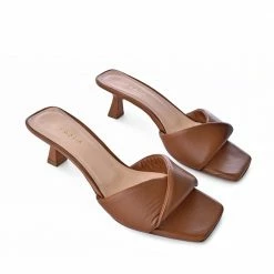 AKAADA Haya Cognac Soft Leather Sandals SHOES