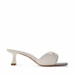 AKAADA Haya Off White Soft Leather Sandals SHOES