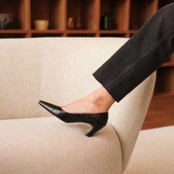 FLATTERED Iggy Nappa Black Croco Shoes