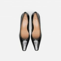 FLATTERED Iggy Nappa Black Croco Shoes