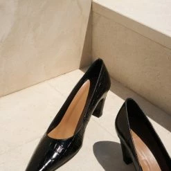 FLATTERED Iggy Nappa Black Croco Shoes