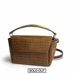 KAAI BAGS Ikon Croco Olive Brown Shoulder Bag
