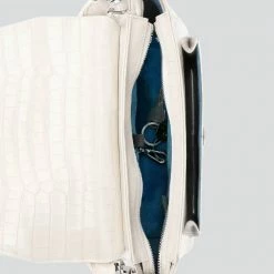 KAAI Ikon Croco Stone White Shoulder Bag BAGS