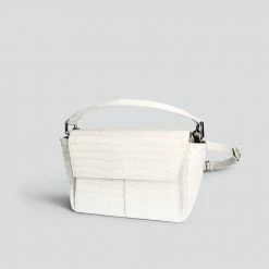 KAAI Ikon Croco Stone White Shoulder Bag BAGS