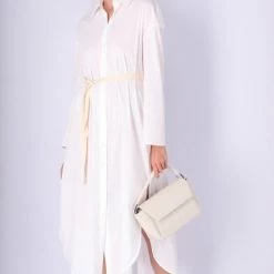 KAAI Ikon Croco Stone White Shoulder Bag BAGS