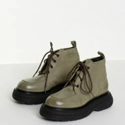 BUKELA SHOES Ines Dusty Military Ankle Boots