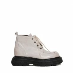 BUKELA Ines Off White Ankle Boots