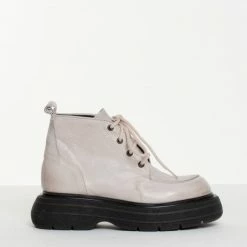 BUKELA Ines Off White Ankle Boots