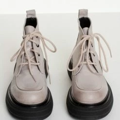 BUKELA Ines Off White Ankle Boots