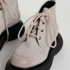 BUKELA Ines Off White Ankle Boots