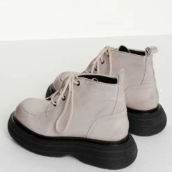 BUKELA Ines Off White Ankle Boots