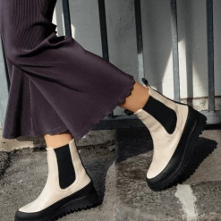 IVYLEE COPENHAGEN Iowa Off White Chelsea Boots SHOES