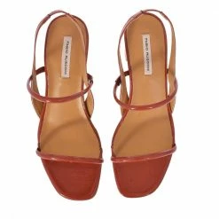 FABIO RUSCONI SHOES Iside Brick Naplack Leather Sandals