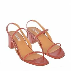 FABIO RUSCONI SHOES Iside Brick Naplack Leather Sandals